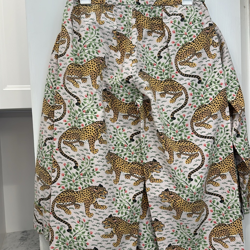 Print Fresh Bagheera Blush Long Pajamas Sleep Set Women's Cotton Sz Xs - Picture 6 of 10